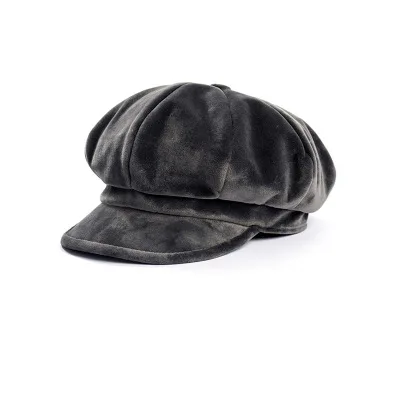 2018 New Men And Women Hat Autumn Winter Cap Fashion Korean Version Of The Velvet Light Board Octagonal Hat Retro Cap HC53 (7)
