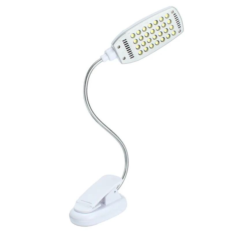 28 LED Flexible Adjustable Mini Study Reading Light Portable USB Battery USB Clip-on Fixture Desk Table Bed Computer Lamp
