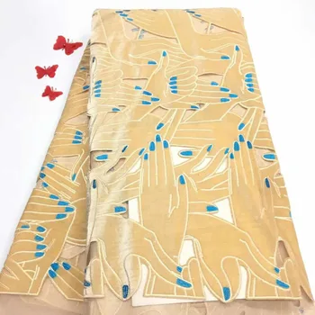 

latest Nigerian French Velvet Lace Fabric Embroidered High Quality African Lace Fabric 2019