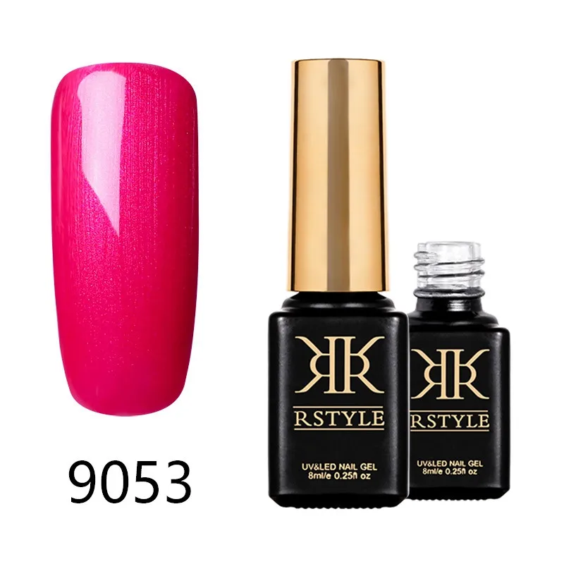 Лак для ногтей rstyle 8 мл 9001-9062 чистый цвет УФ-гель для ногтей Soak Off Nail Art Полупостоянный гель лак набор для наращивания ногтей праймер - Цвет: SC9053