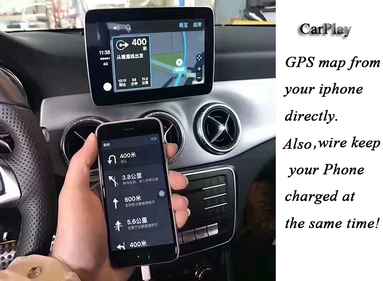 Sale New Car Wire Type Apple CarPlay Video Interface for Mercedes-benz A B C GLC CLA GLA GLS Class Support Waze Map Phone Call 3