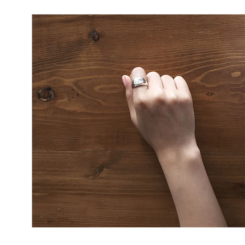 Настоящее чистое 925 пробы Серебряное кольцо, минималистичные кольца для женщин, кольца с высокой полировкой, ювелирные изделия Ringen