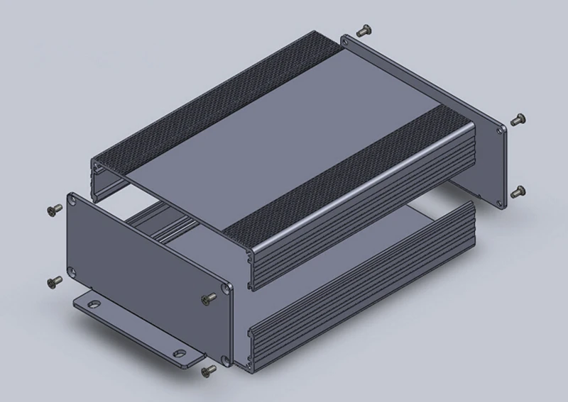 4 шт./лот алюминиевые коробки электроника подходит для pcb размер 43x103 мм