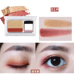 Макияж журнал ленивый тени для век Eye Shadow двойной Цвет Shimmer палитра Долгое Natual