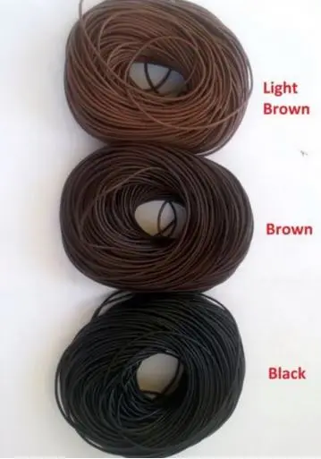

100M/lot light brown black brown 1mm real wax Round COW Genuine Leather Cord Bracelet Necklace DIY Rope String Thread l3543
