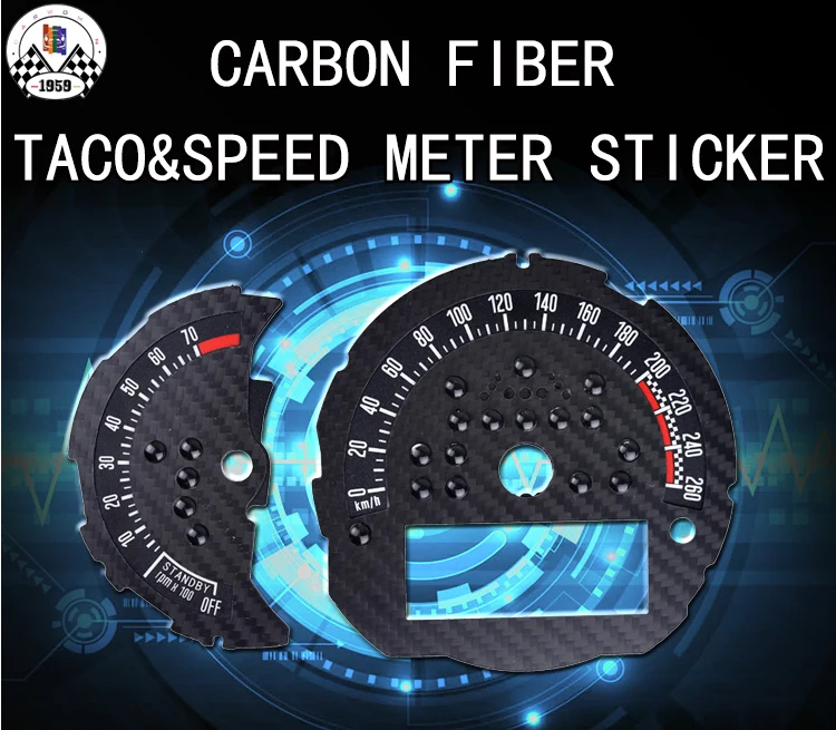 Тахометр из углеродного волокна и Speedmeter стикер для Mini Cooper F55 F54 F56 F57 F60(2 шт./компл