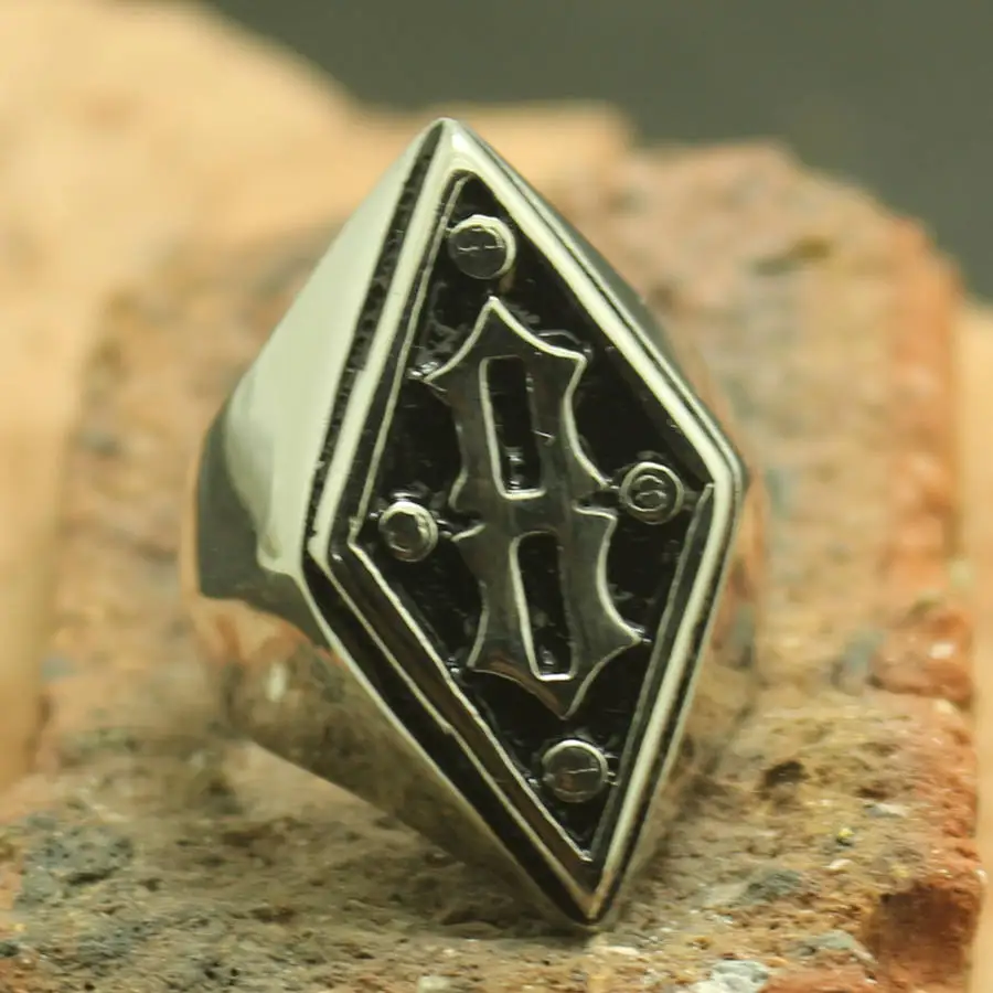 Mens Boys 316L Stainless Steel Lucky Number Silver 8 Ring