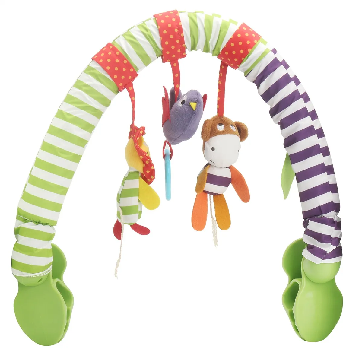 

Hanging Baby Crib Stroller Rattles Toys Colorful Seat Take Along Musical Toys for Pram Pushchair Baby Stroller Accessories 0-12M