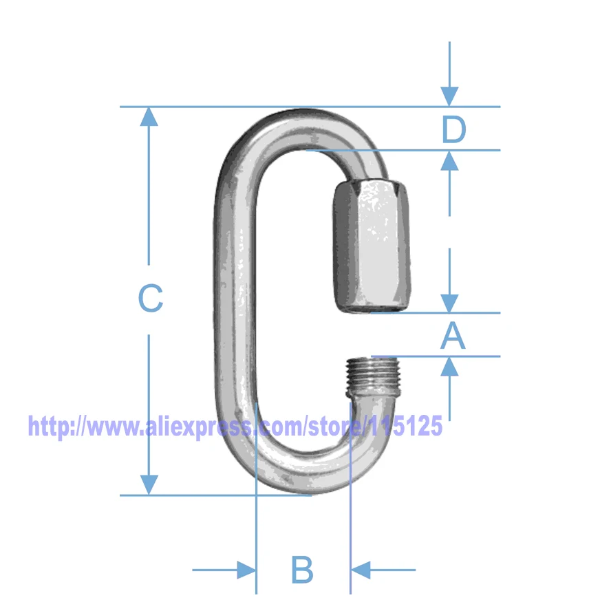 2 шт ранг 304 нержавеющая сталь Quicklinks M6