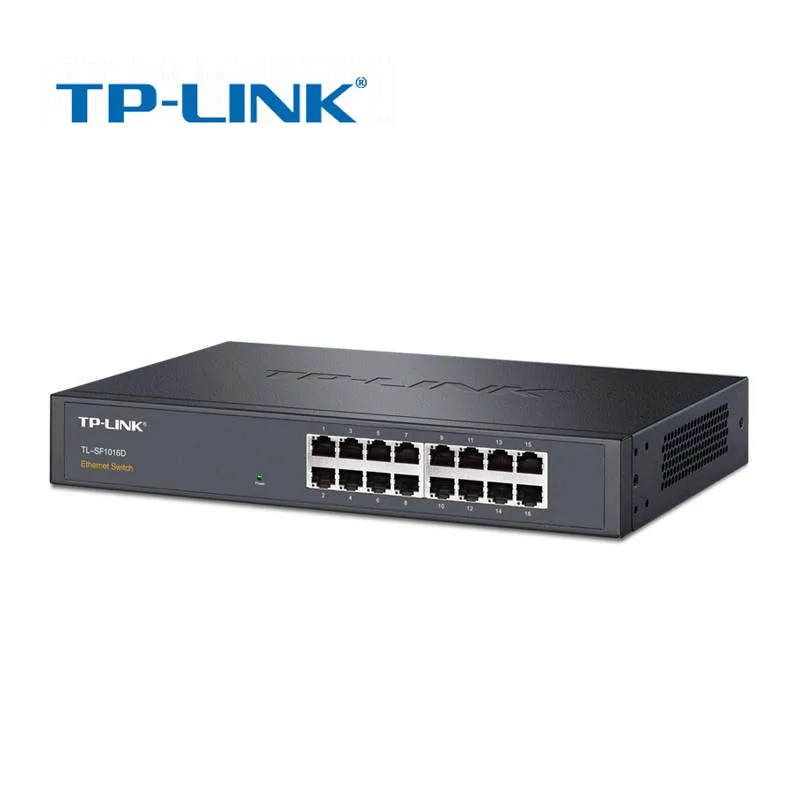 TP Link TL SF1016D 16 портовый Быстрый переключатель RJ45 10/100 Мбит/с металлический сетевой