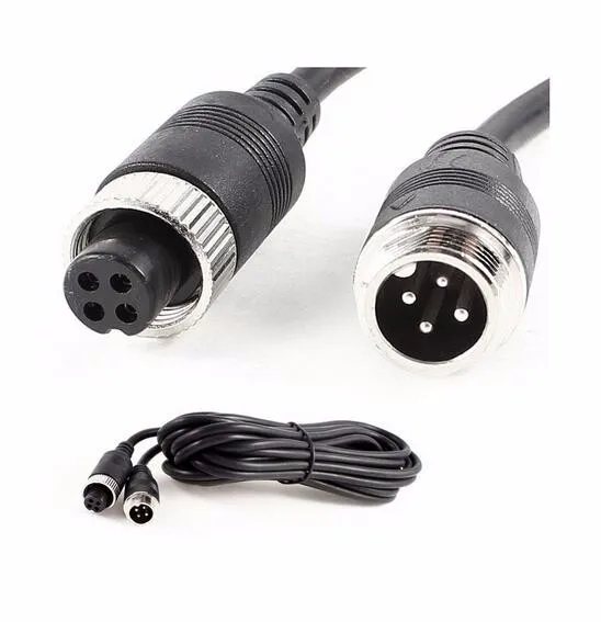  10PCS 5 meters video extension cables kit for mobile cctv system with 4pin aviation connectors C-AV - 32796915807