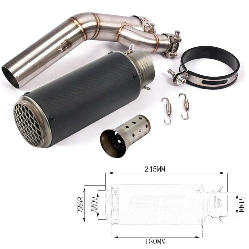 Выхлопная система глушителя для мотоцикла, запчасти для средней трубы, выхлопная труба мотоцикла с db killer для BMW S1000RR S1000R S1000XR