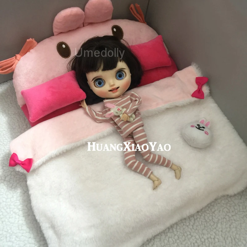 1 Набор 1/6 кукла милая Blyth кукла кровать подушки миниатюрный кукольный домик аксессуары для кукол кукольная мебель принцесса кровать для Blyth Pullip игрушка