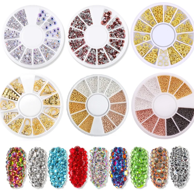 

1Box Mixed Color Chameleon Stone Nail Rhinestone Small Irregular Beads Manicure 3D Nail Art Decoration In Wheel Nail Accessories