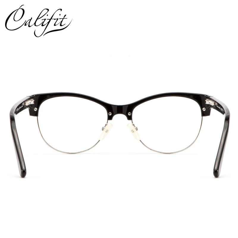 Frauen Linsen Brille Photochrome Original Mode Rahmen Halb Myopie Brillen C2 Korrektur Design Califit Gläser c3 Dioptrien wFxq1x