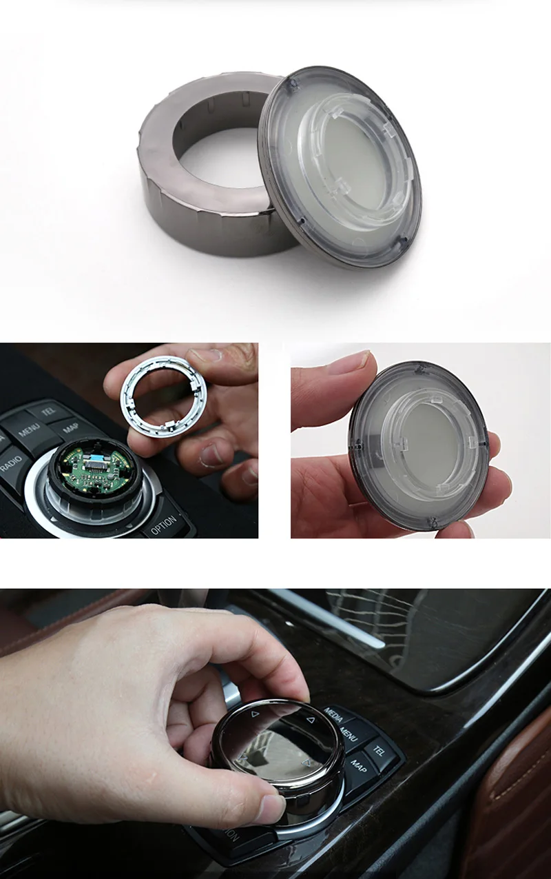 Srxtzm автомобильные наклейки для кнопок мультимедиа IDrive ручку крышки Керамика черного цвета для BMW X1 F25 X3 X4 F15 X5 F16 X6 на возраст 1, 2, 3, 5, серии F10 F20 F30 F34
