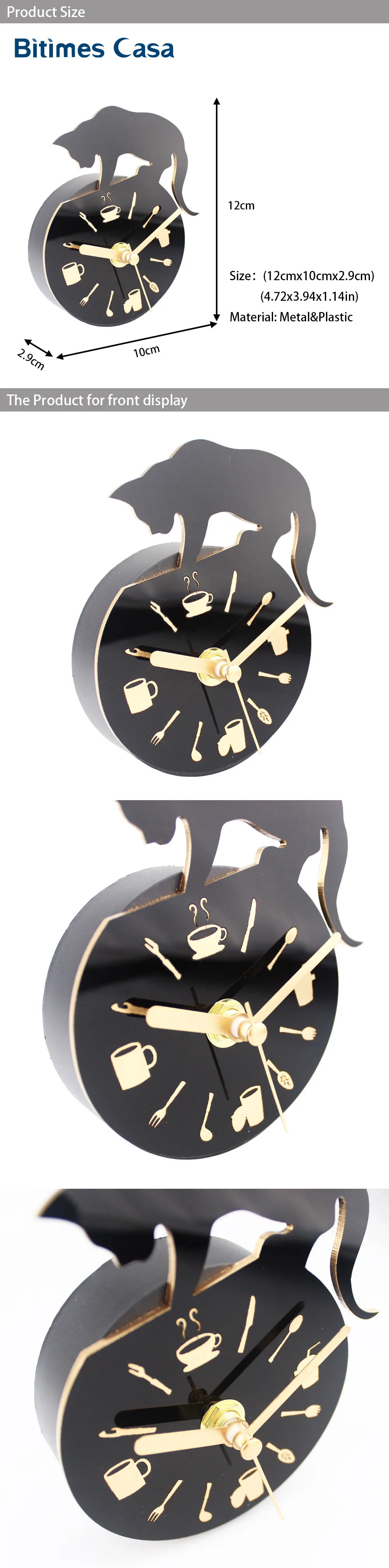 Clock Fridge Magnet  Cat-4-1