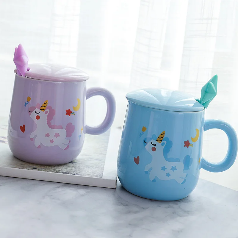 400 мл кружка Единорог кофейные чашки чашка для завтрака и кружки tazas de ceramica creativas