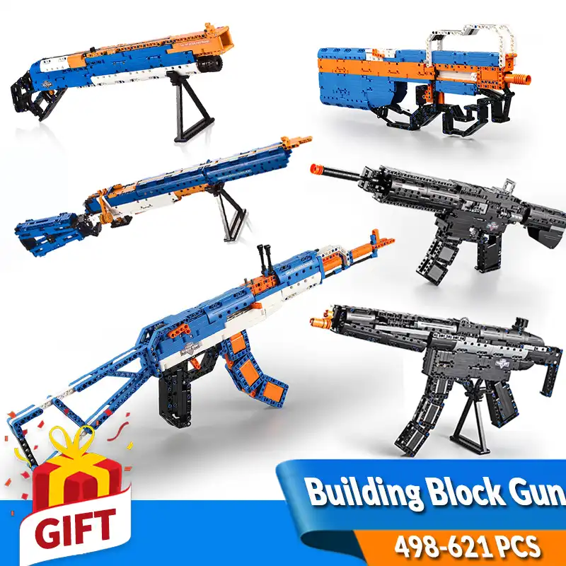 Gun Toy Rifle Machine Gun 1SWAT Military Kids Elite Building blok brick set Gift