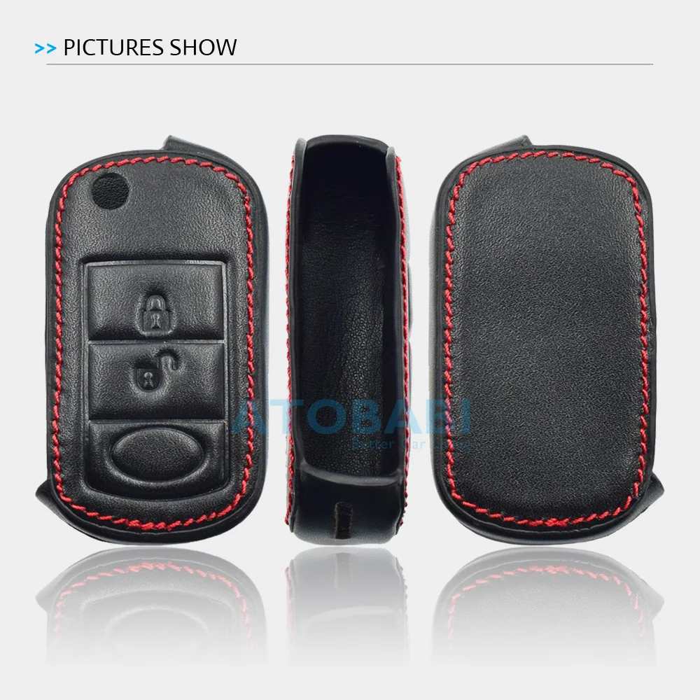 Кожаный чехол для ключа автомобиля для Land Rover Range Rover Sport LR3 Обнаружение 3 кнопки Складной Дистанционный чехол для ключа крышка сумка для ключей