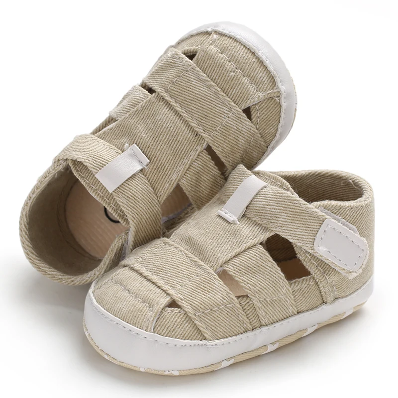 Летние сандалии для маленьких мальчиков и девочек; обувь для новорожденных; мягкая кожаная обувь с подошвой для кроватки; унисекс; детские сандалии для начинающих ходить; Infantil; 0-18M - Цвет: Apricot