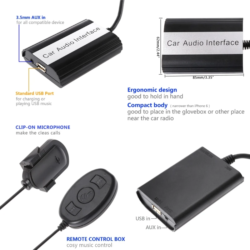 1 комплект Handsfree автомобиля Bluetooth наборы MP3 AUX адаптер Интерфейс для Renault Megane Clio Scenic Лагуна