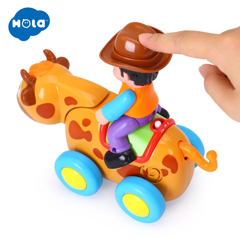 HUILE TOYS 838B Wild Bullfight детские игрушки Счастливые гонки с музыкой и светом дети ползать стиль игрушки для детей 18 месяцев