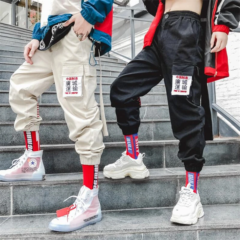 

2019 New multi-pocket Mens Women Pants harajuku Hip Hop Joggers Sweatpants Trousers Male Streetwear Casual jogging trousers
