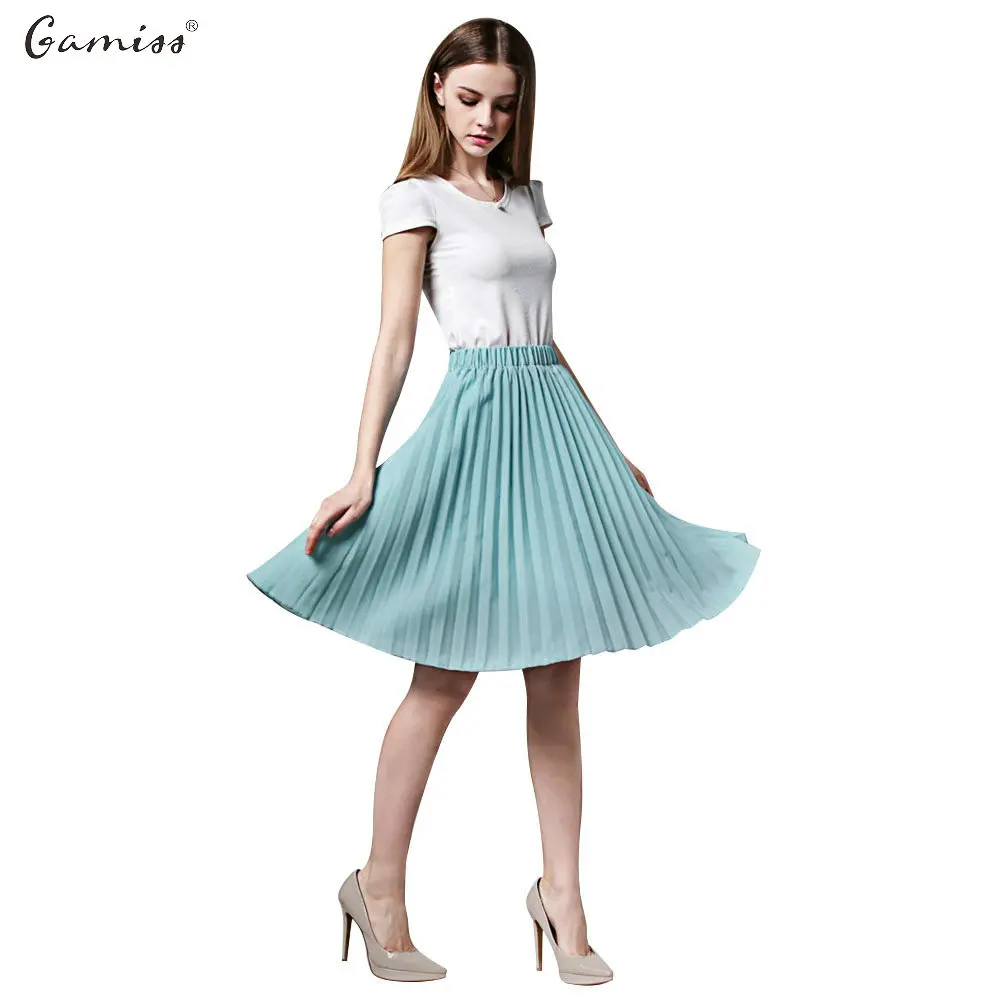 Wedding Plus Size Petticoat online get cheap plus size knee length petticoat aliexpress com gamiss women skirts candy color elastic pleated midi skirt a line skater vintage casual saia petticoat