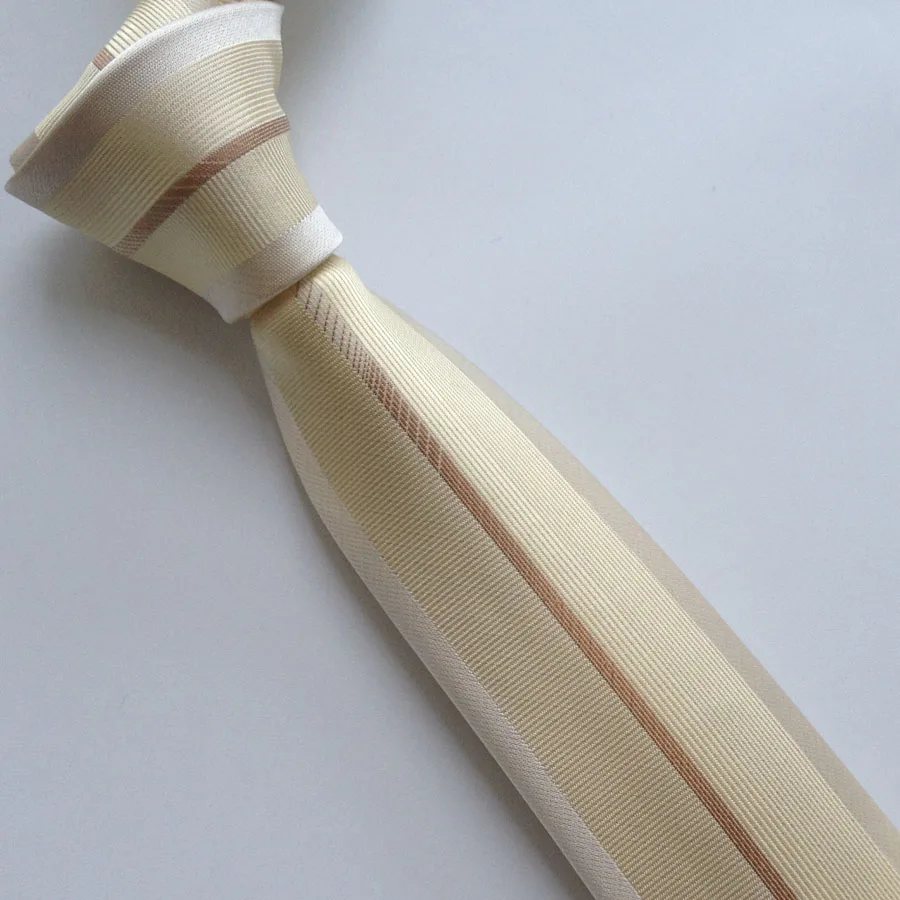 Топ дизайнерские тонкие завязки высокое качество Для мужчин тканые шеи Gravata желтой каймой с вертикальной полосой Бесплатная доставка
