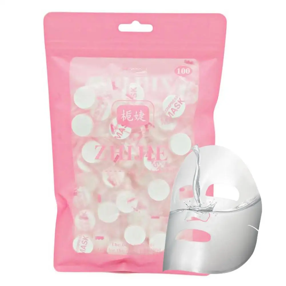 

100 PCS Pure Cotton Light And Breathable Convenient Compressed Facial Mask DIY Face Mask Dress Up Your Beauty