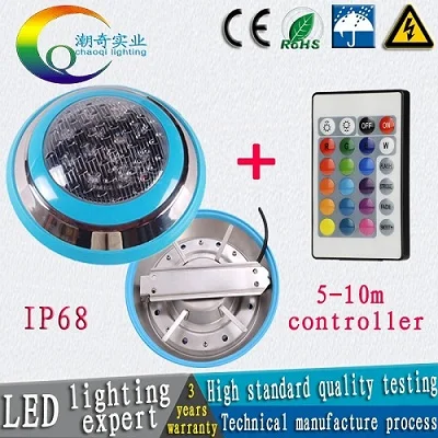 Светодиодные подводные светильники светодиодные бассейн lightAC12V 24 В 6w9w12w18w36W 54 Вт IP68 наружного освещения Холодный теплые RGB пруд led piscina - Испускаемый цвет: RGB24key controller
