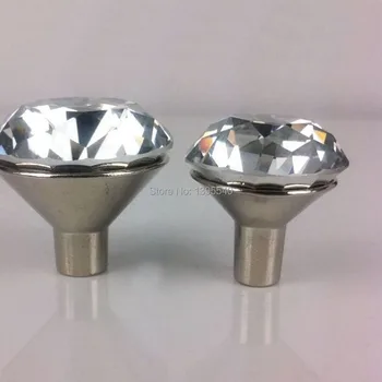 

New 10pcs 30mm K9 Crystal Cabinet Knobs Furniture Drawer Handles Wardrobe Pulls Washingroom Cabinet Knobs
