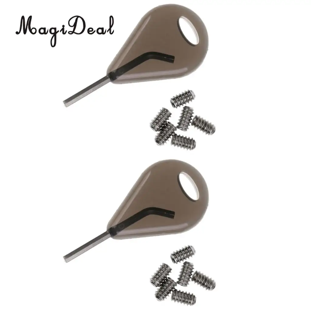 5.2cm Surf Board Fin Key Fin Replacement Accessory with 12Pcs Grub Screws for Surfboard Surf Board Long Board