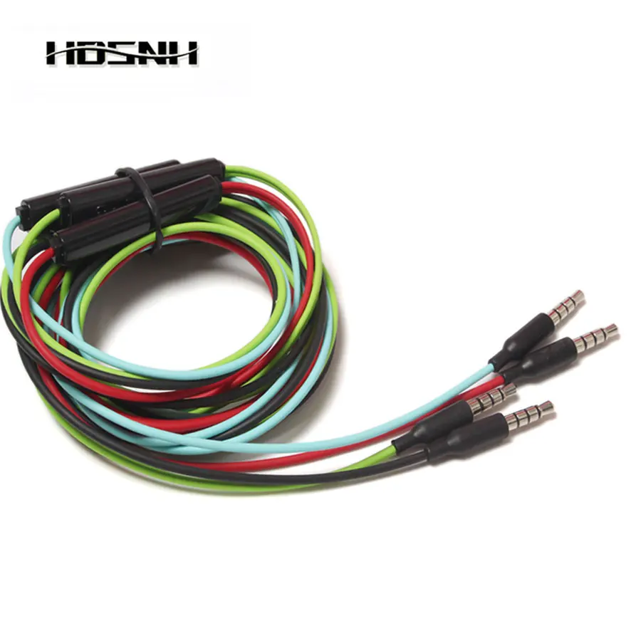 

3.5mm DIY Earphone Cable Audio Controller Repair Replacement 14 Copper Core Wire Headphones Accessories 4Color Available