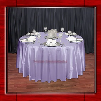 

Lilac 108" Round Shaped Poly Satin Table Cloth /Banquet Tablecloths/Table Linen/ For Wedding Party Decorating