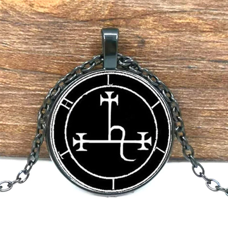 Ожерелье с подвеской Lilith Sigil стеклянное ожерелье фото 4 цвета|Цепочки| |