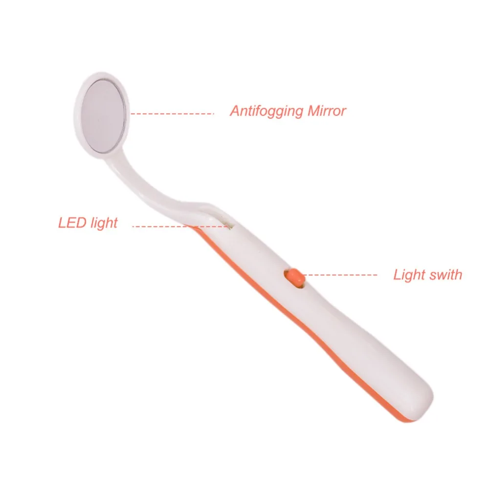 1 шт. Анти-туман стоматологическое зеркало с супер яркий светодиодный свет стоматологическое зеркало светодиодный Яркий стоматологические средства гигиены