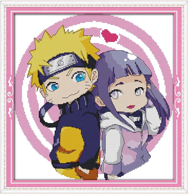 Naruto cross stitch kit cartoon 14ct 11ct count print canvas stitching