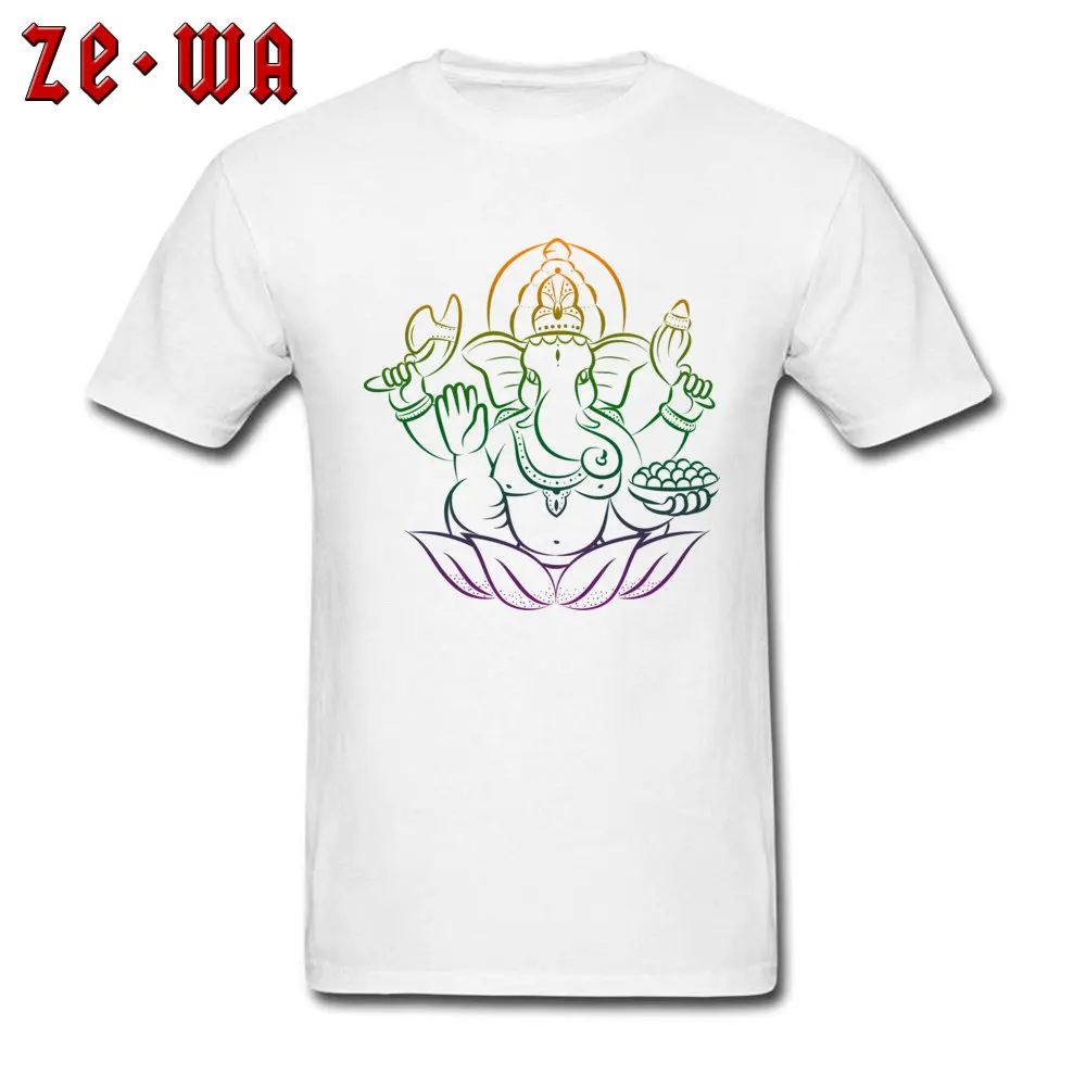 ganesha ganesh chaturthi hinduism om201897Y Men Funny Tops Tees Crew Neck Summer Pure Cotton Top T-shirts Casual Tops Tees ganesha ganesh chaturthi hinduism om201897Y white