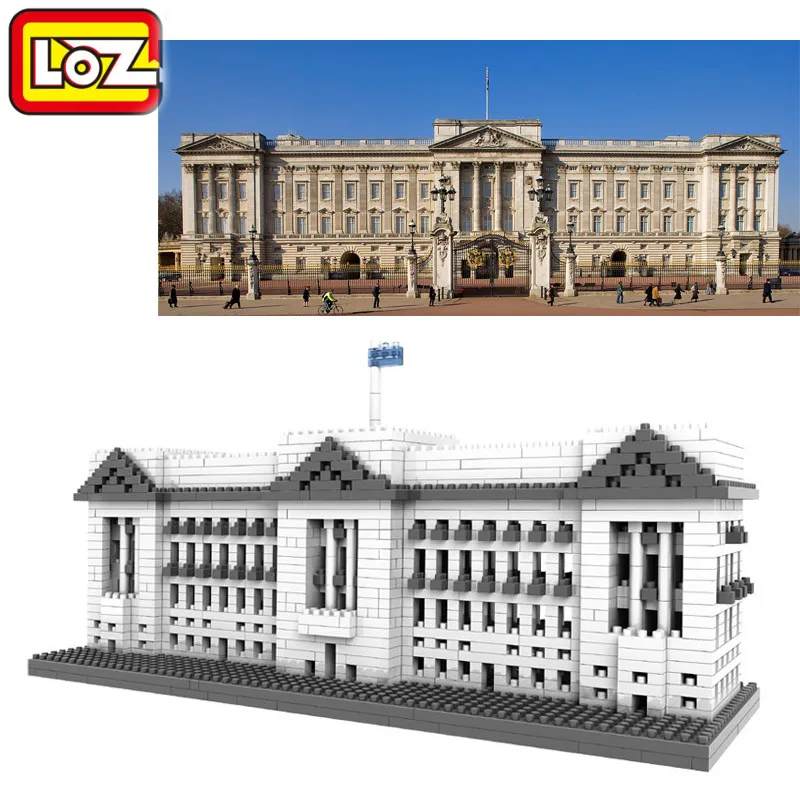 

Loz Diamond Blocks World Famous Architecture Buckingham Palace Mini 3D Model Building Blocks DIY Assembly Bricks Toys for Kids