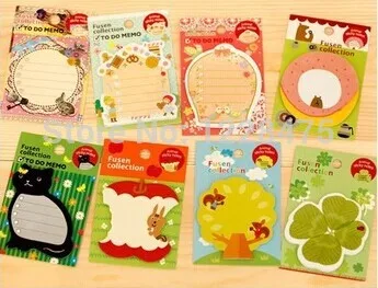 

1pcs/Lot New cartoon animal sticky notes & romantic serie notepads Multifunction label memo pad fashion gift