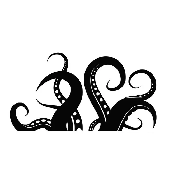 19cm 10 2cm Octopus Tentacles Fashion Vinyl Car Styling Stickers Decals Black Silver S3 5668