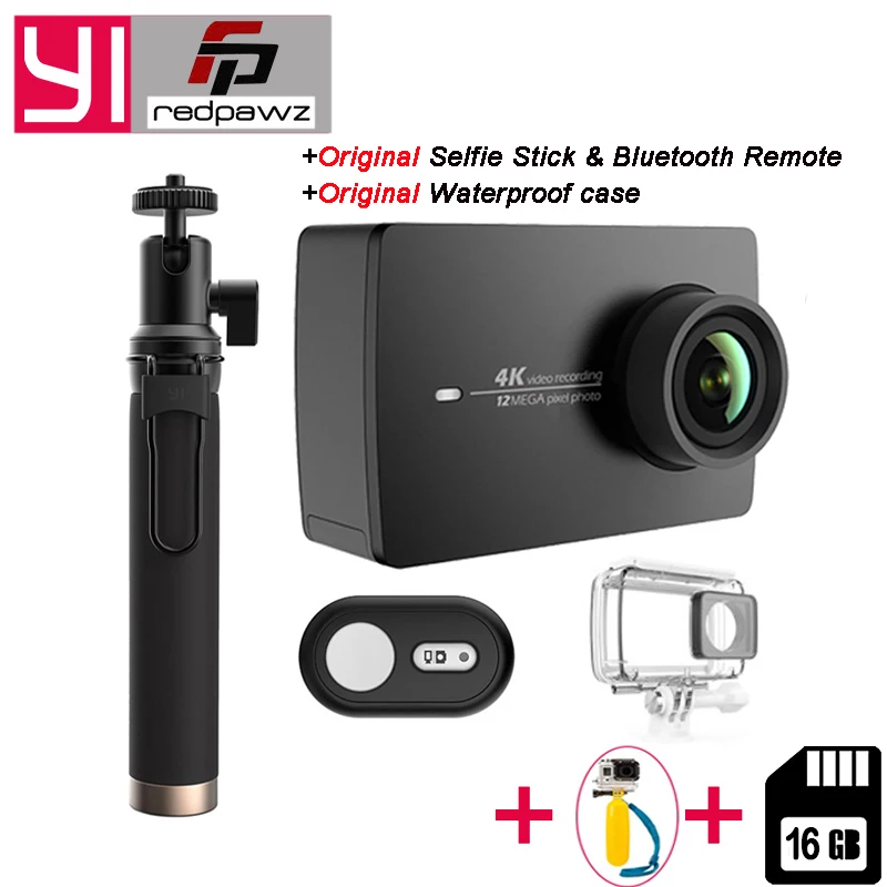 

YI 4K Action Camera Ambarella A9SE ARM 12MP CMOS 2.19" 155 Degree EIS LDC WIFI Sports Mini Camera+ 64 GB SD Card