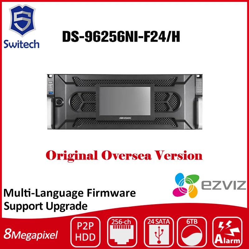  HIKVISION nvr DS-96256NI-F24/H Original English Version NVR 256ch 24SATA 24HDD alarm for CCTV camera Surveillance IP camera 