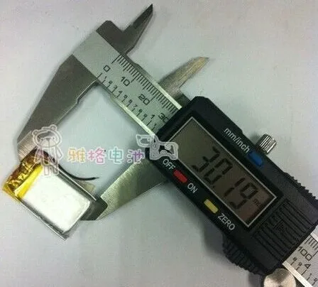 3.7V lithium polymer battery 601730 280MAH MP3 MP4
