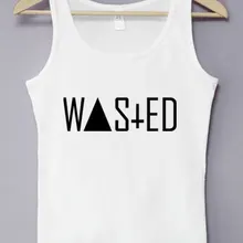 Впустую женский с надписью летняя майка жилет футболка для леди хлопковый топик забавная хипстерская белая капля корабль B-26