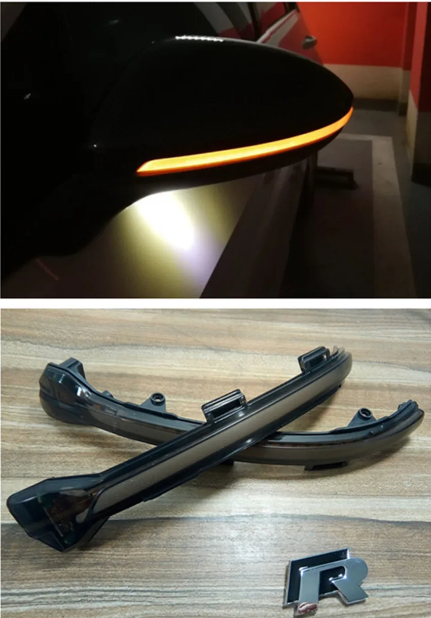 

for VW Golf MK7 7.5 7 GOLF R Dynamic Blinker LED Turn Signal For Volkswagen Rline Sportsvan Touran Side Mirror Light