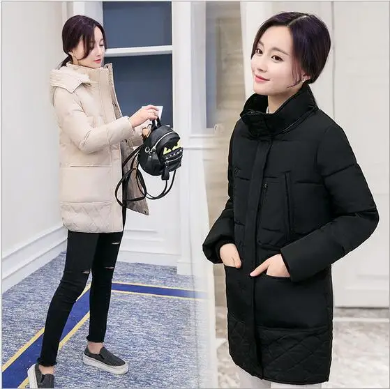 Fdfklak черная/белая толстая верхняя одежда, пальто, утолщенное с капюшоном, высокое качество, женские пальто, зимняя куртка, Женская длинная парка Q391