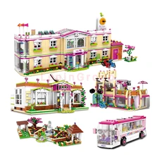 XINGBAO 12001 12002 12003 12004 12005 город девочка с днем рождения здание конструкторных блоков, Детские кубики забавные leingly Игрушки для девочек